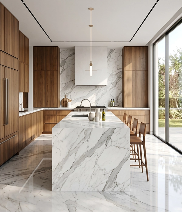 Statuario Classic Kitchen Countertop