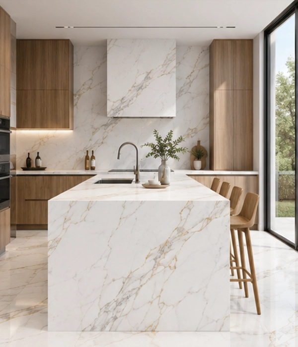 Statuario Gold Kitchen Countertop