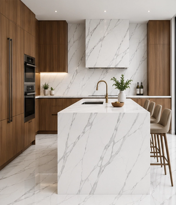 Statuario Grey Kitchen Countertop