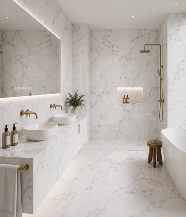 Statuario Nuvolato Bathroom Vanity